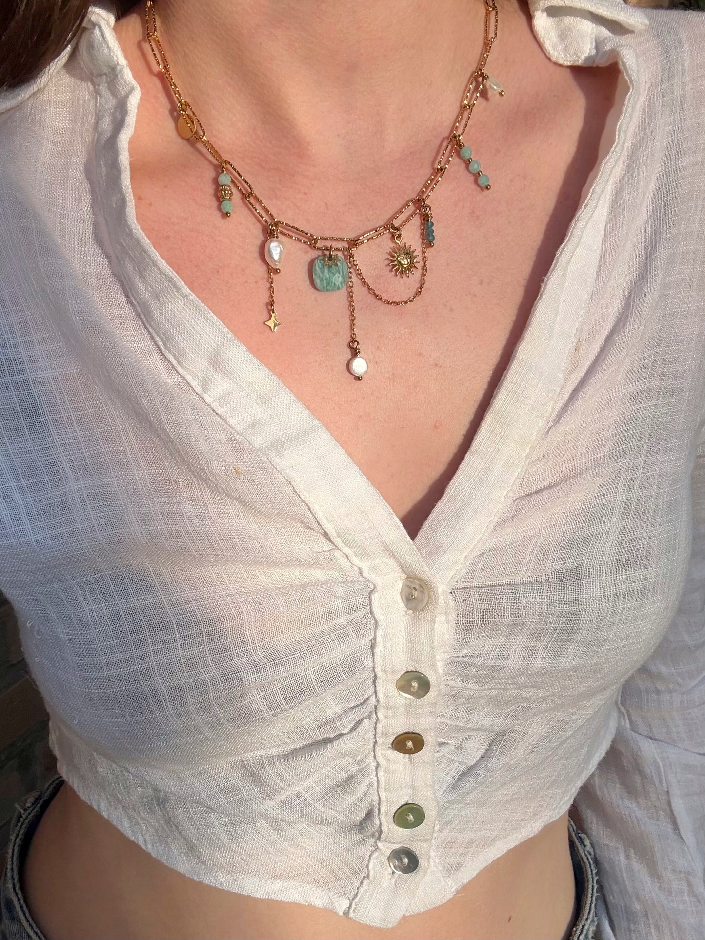 Collier Gaïa - bleu