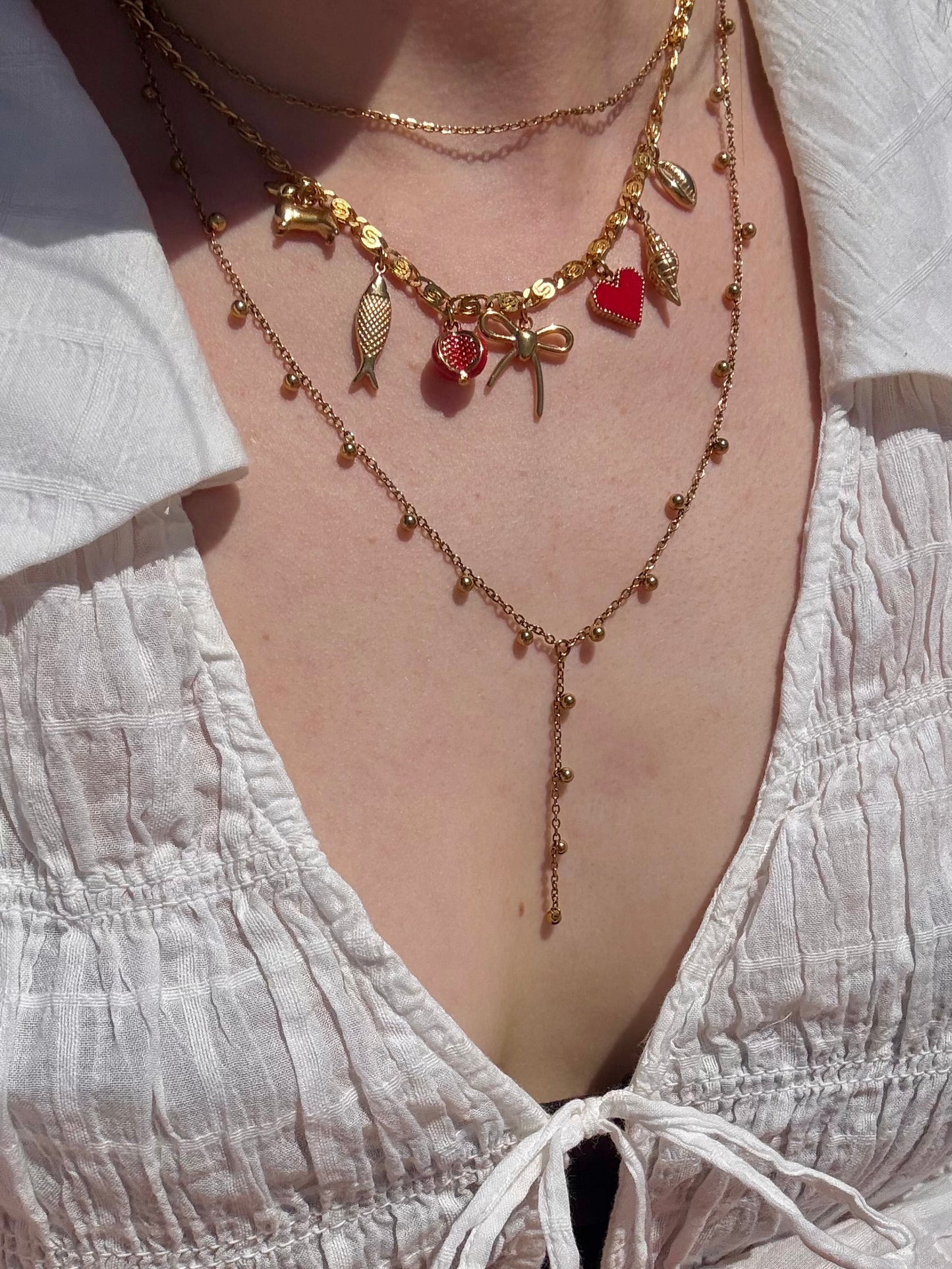 Breloque cœur rouge