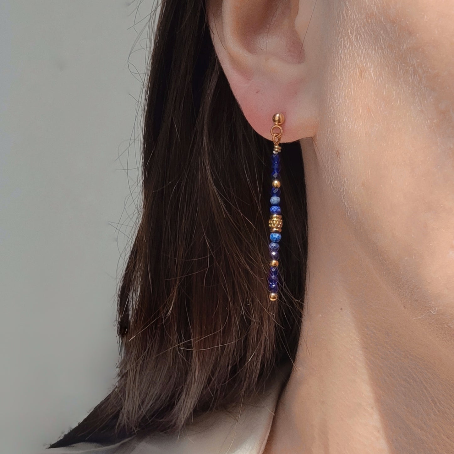Boucles d'oreilles Léna - bleu