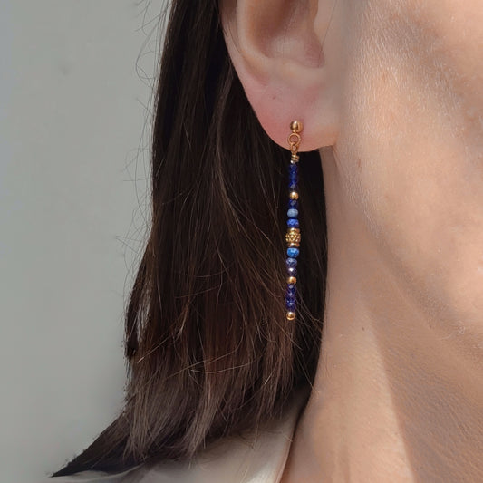 Boucles d'oreilles Léna - bleu