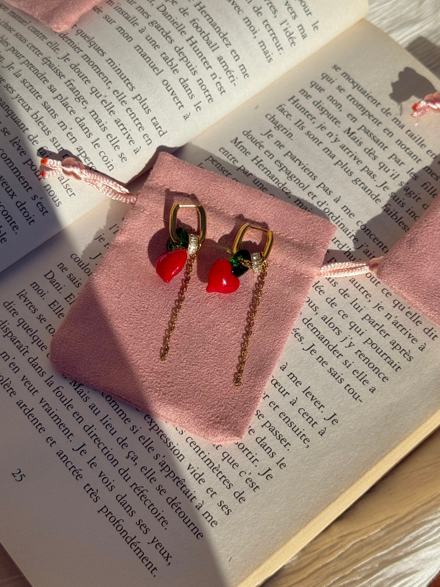Boucles d’oreilles Simone -rouge