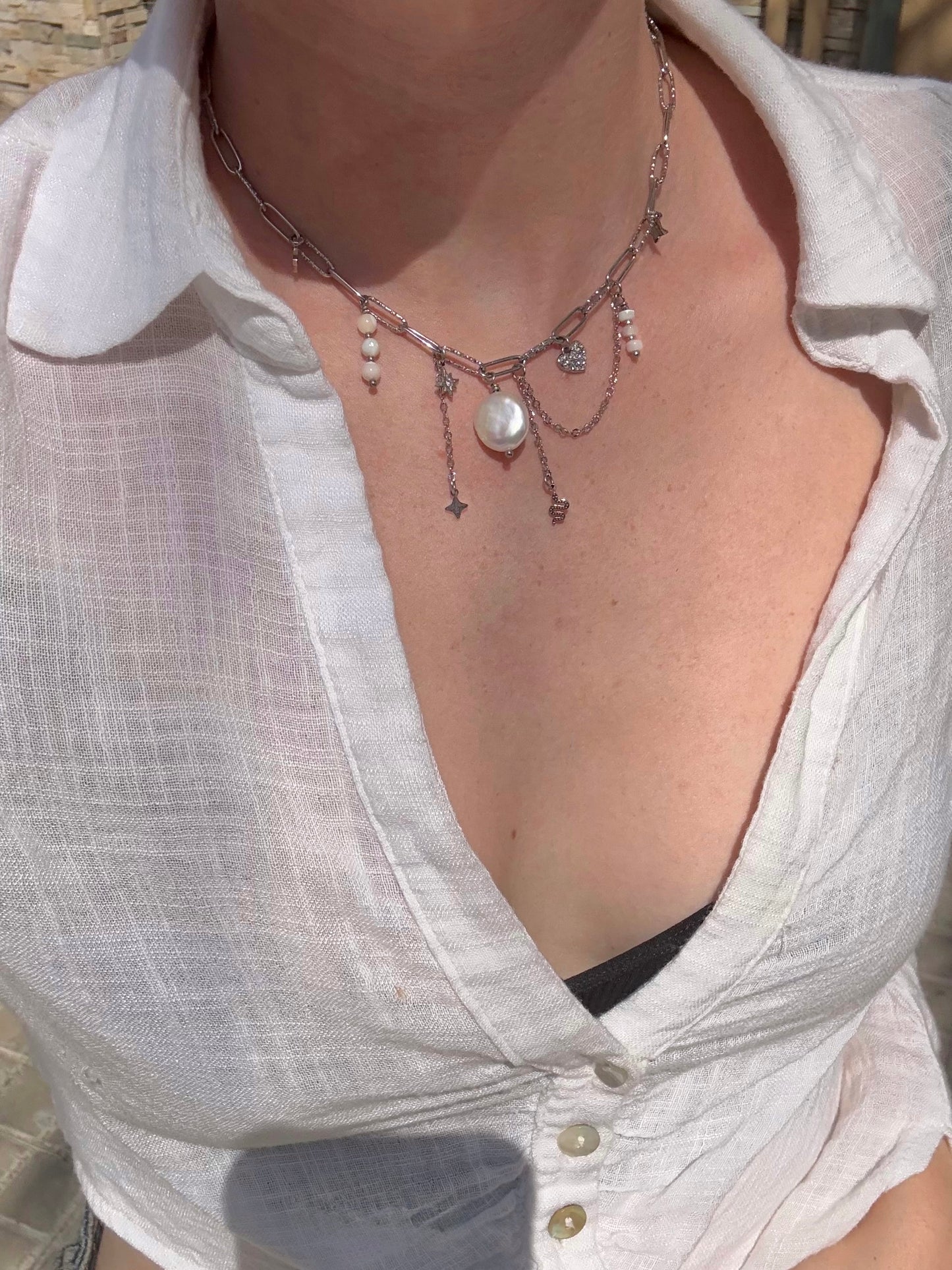 Collier Gaïa - nacre