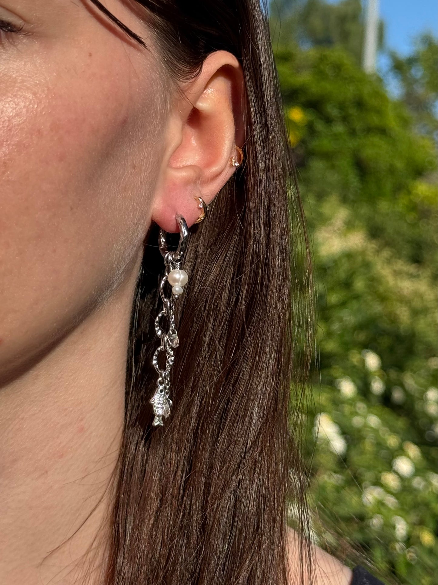 Boucles d’oreilles Leïla - argenté