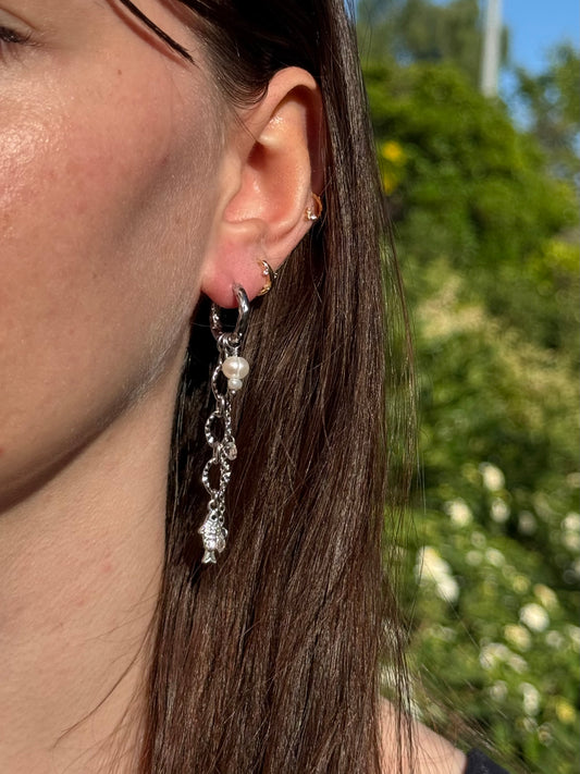 Boucles d’oreilles Leïla - argenté