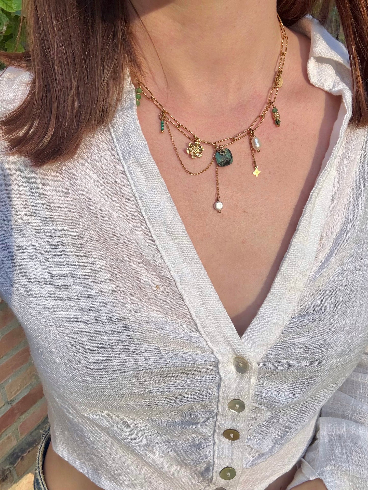 Collier Gaïa - vert