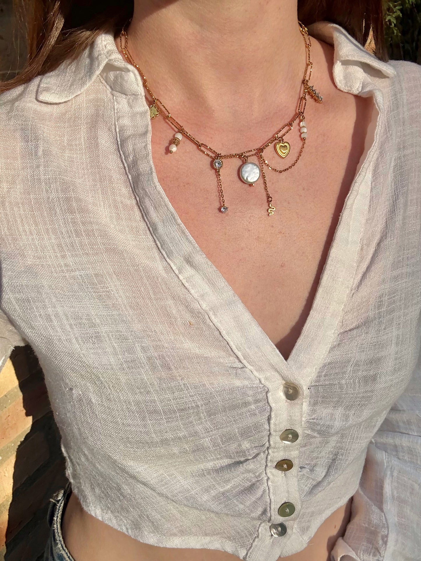 Collier Gaïa - Nacre