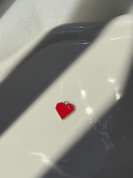 Breloque cœur rouge